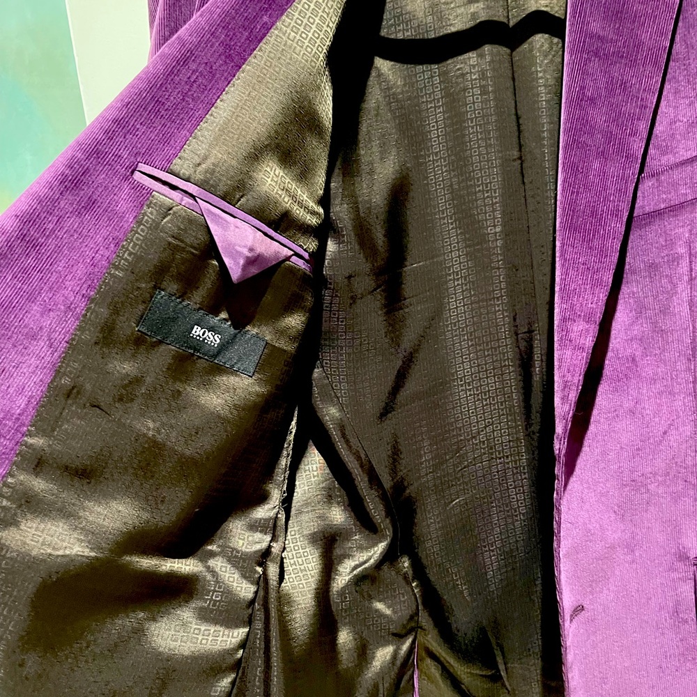Hugo Boss Blazer purple corduroy 40US